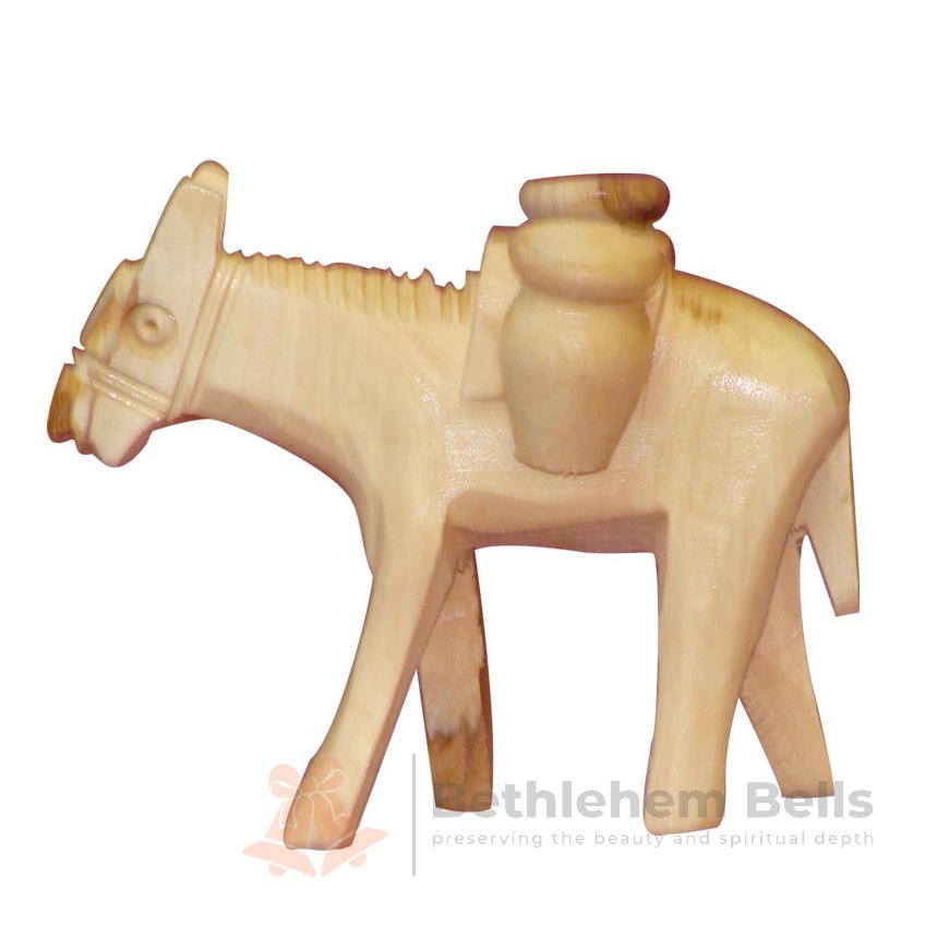 Olive Wood Animals Hand Carved Olive Wood Donkey